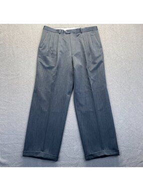 Vanetti Men’s Dress Pants Size 38R Preppy,Gray,Pleated